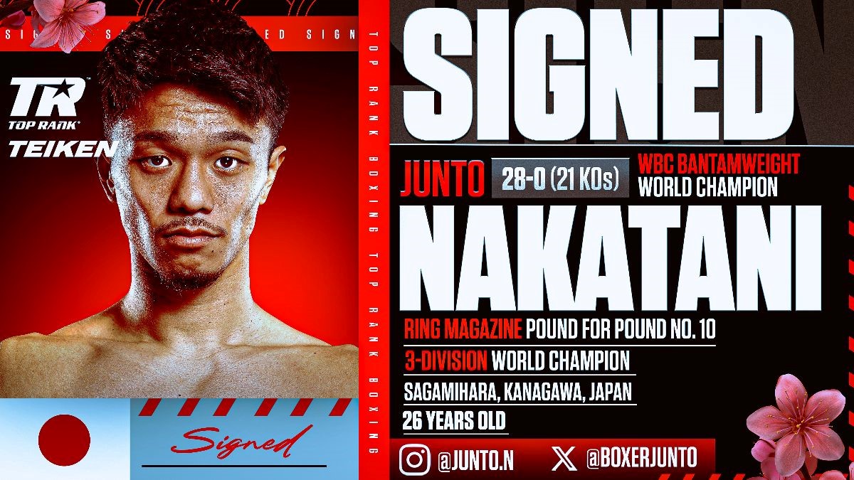 junto nakatani signs with top rank