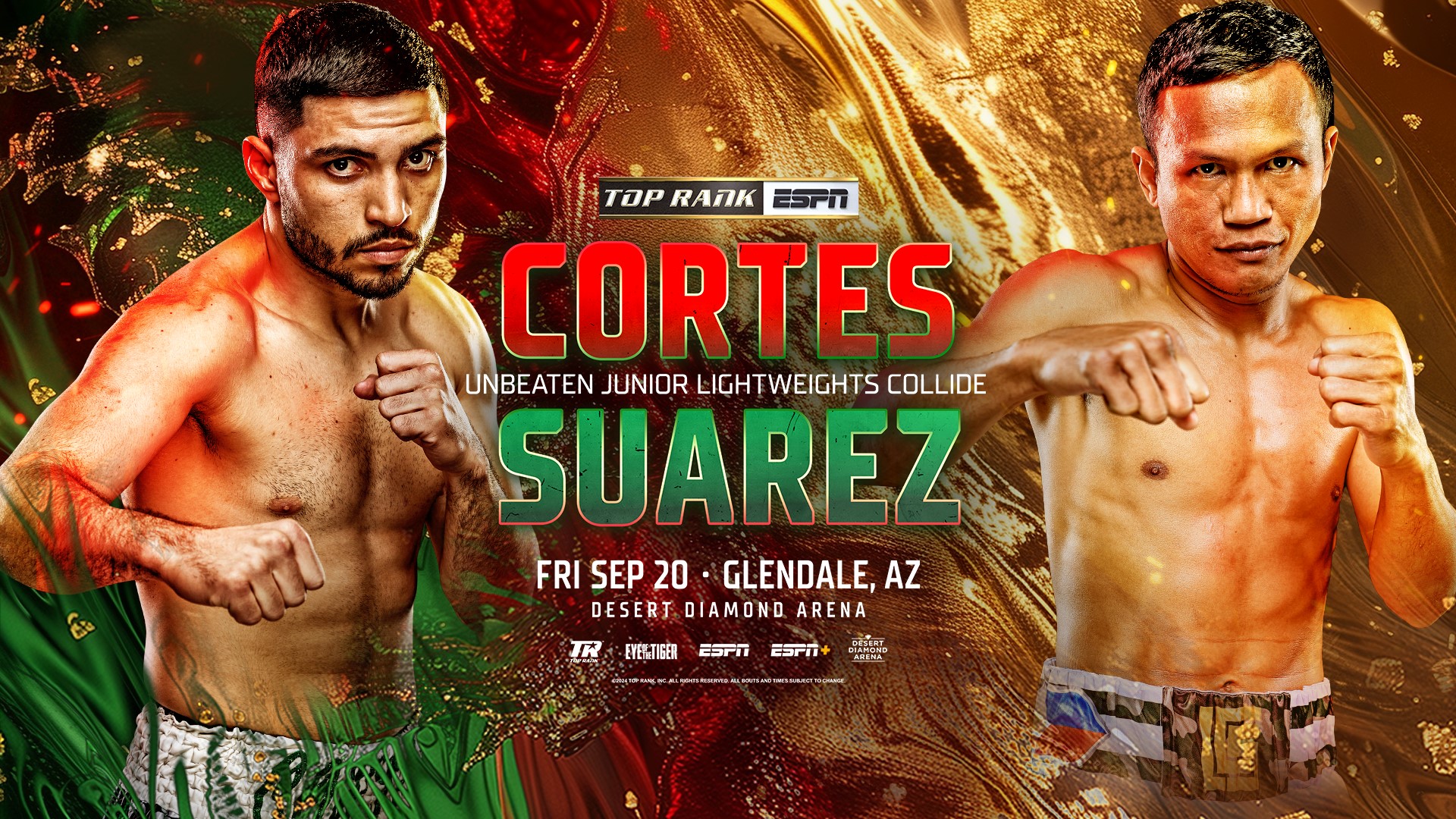 Undefeated contenders Andres “Savage” Cortes and Charly Suarez collide on Munguia-Bazinyan card