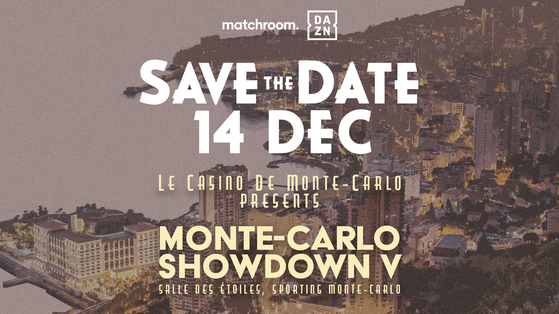 Matchroom Boxing announce Monte-Carlo Showdown V on December 14