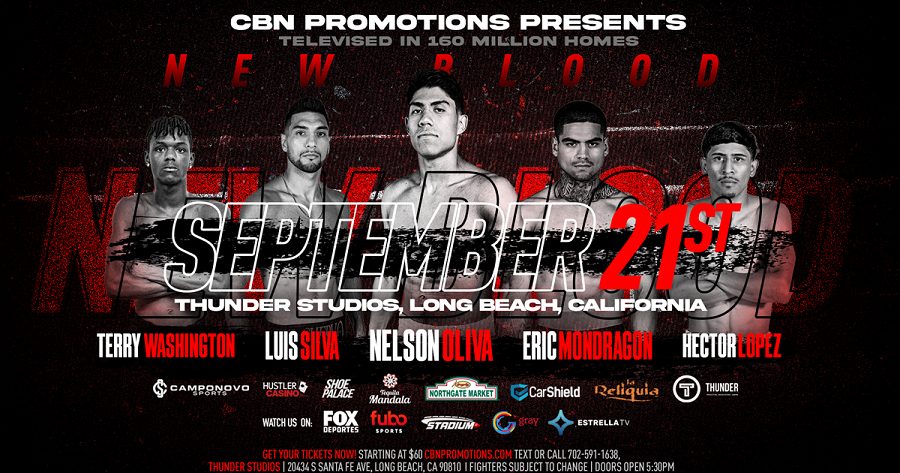 Undefeated middleweight Nelson Oliva headlines CBN Promotions card on September 21 against Paulo Cesar Galdino