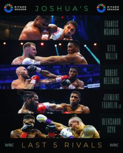 anthony joshua last five opponents