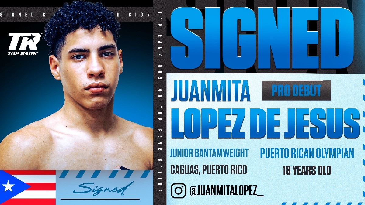 Son of retired two-weight world champion Juanmita López De Jesús turns pro with Top Rank