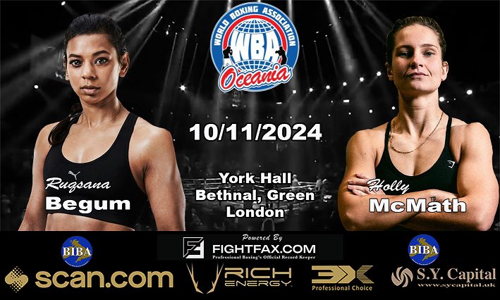 Bethnal Green’s Ruqsana Begum challenges Holly McMath for the WBA Oceania title at York Hall in November