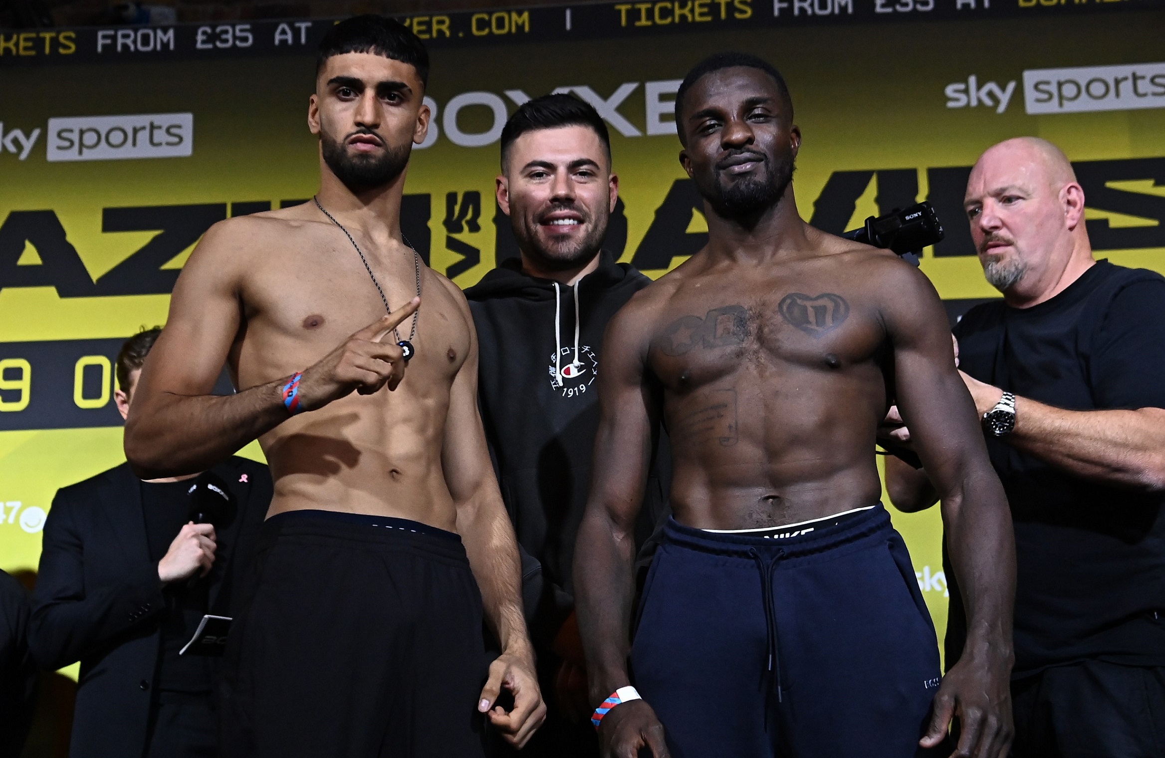 Adam Azim vs Ohara Davies weights, running order and ringwalk times