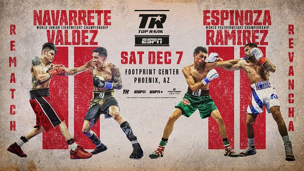 Scores 2 Settle: Emanuel Navarrete vs Oscar Valdez and Rafael Espinoza vs Robeisy Ramirez rematches set for December 7