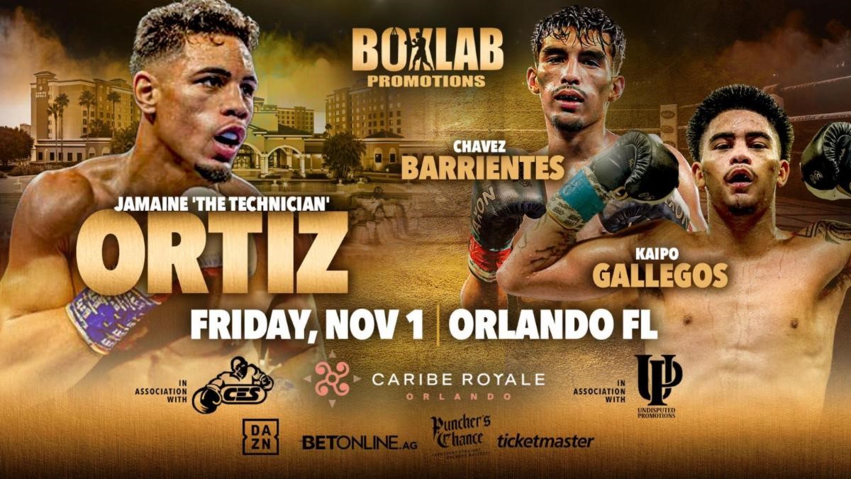 Jamaine Ortiz will battle for the WBA Continental USA super-lightweight title on November 1