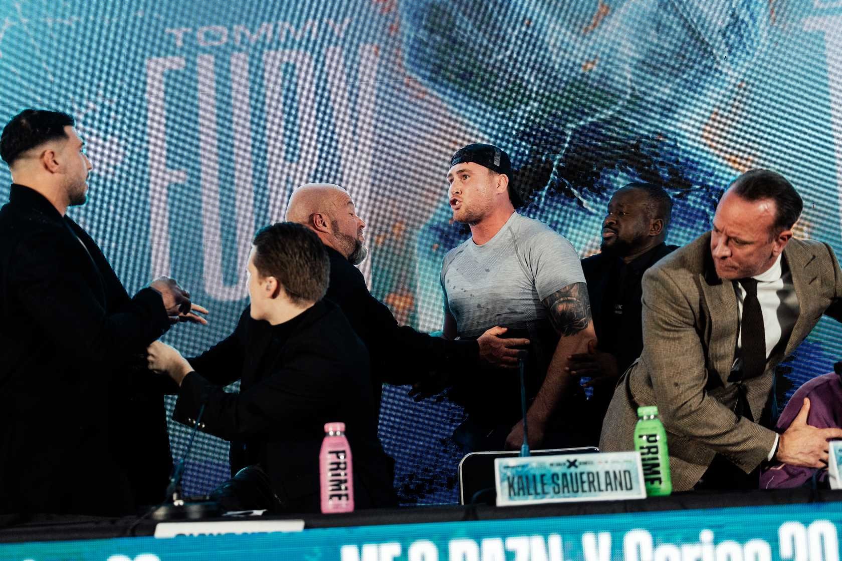 Tommy Fury vs Darren Till presser descends into chaos