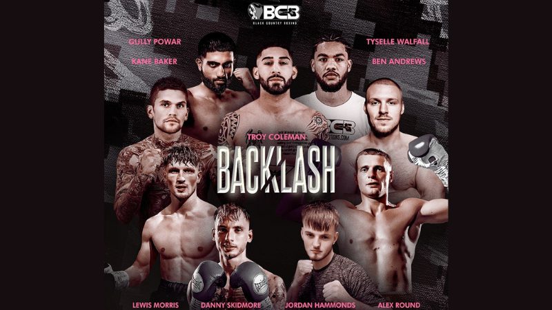 BCB Promotions announces full card for Backlash, headlined by Midlands Area middleweight champion Troy Coleman